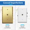 LIDER Reflective 0.406" Diameter Hole Phone Cable Wall Plate, Mirrored Cable Plate, Oversized 1-Gang 5.25" x 3.44", LWP-41O-AGD, Acrylic, Mirror Glass Gold, 1-Pack view 2