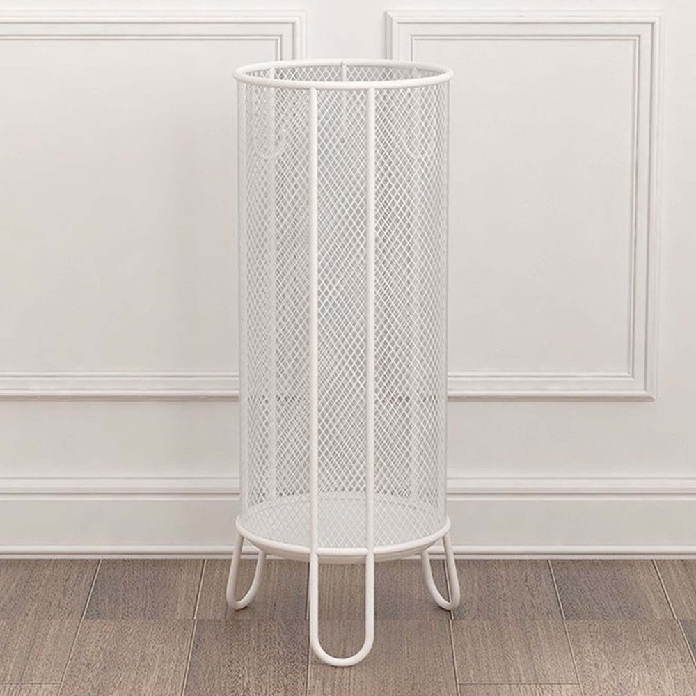 ZARBAILRE Gold Round Umbrella Stand 1022inch, Umbrella Rack with Hollow Metal Mesh, Rustic Entryway Free Standing Walking Umbrella Holder, for Indoor Outdoor Home Office