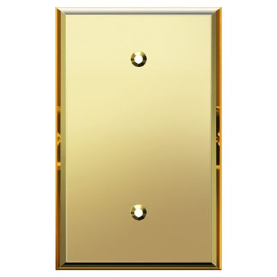 LIDER Reflective Blank Device Wall Plate, Mirrored Cover Plate, Plexiglass Wall Plate, Oversized 1-Gang 5.25" x 3.44", LWP-01O-AGD, Acrylic, Mirror Glass Gold, 1-Pack