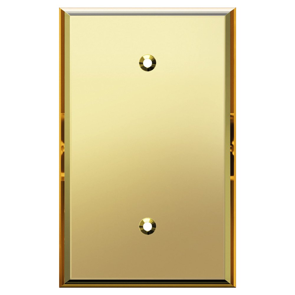 LIDER Reflective Blank Device Wall Plate, Mirrored Cover Plate, Plexiglass Wall Plate, Oversized 1-Gang 5.25" x 3.44", LWP-01O-AGD, Acrylic, Mirror Glass Gold, 1-Pack