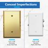 LIDER Reflective Blank Device Wall Plate, Mirrored Cover Plate, Plexiglass Wall Plate, Oversized 1-Gang 5.25" x 3.44", LWP-01O-AGD, Acrylic, Mirror Glass Gold, 1-Pack view 2