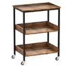 ASTARTH Kitchen Microwave Cart, 3 Tier Rolling Utility Cart on Wheels Coffee Cart, Storage Islands for Living and Kitchen Room view 1