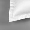 400 TC Set of 2 Oxford Pillowcases, 100% Egyptian Cotton Envelope Closure Pillow Covers Solid & Striped Pattern Pillow Protectors - White Solid, King Size 20"X40" view 3