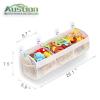 Austion Original 3 Compartment Horizontal Large Openings Bath Toy Organizer for Tub, Capacity Upgrade Bath Toy Storage and Holder, Bathtub Toy Holder for Easy Access and Sorting of Toys. view 3