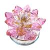 WGPHD Health & Household Crystal Lotus Flowers Figurines Car Perfume Bottle with Heart Crystal Vase Crystal Lotus Craft Home Decors (Color : Clear) view 2