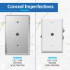 LIDER Reflective 0.406" Diameter Hole Phone Cable Wall Plate, Mirrored Cable Plate, Oversized 1-Gang 5.25" x 3.44", LWP-41O-ASV, Acrylic, Mirror Glass Silver, 1-Pack view 2