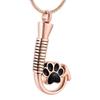 SHEIL Hold Black Dog Paw Fish Hook Stainless Steel Memorial Urn Necklace for Pet Loss Keepsake Cremation Pendant with Ashes view 1