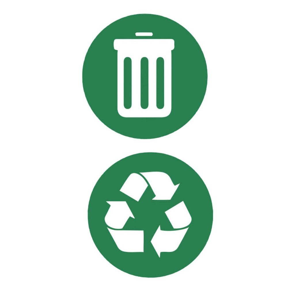jojofuny 2pcs Self-Adhesive Garbage Sorting Labels Stickers for Trash Cans and Recycling Bins Material Waste Container Decals for Easy Identification and Organization