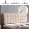 Aldult Headboard Pillow Reading Wedge Pillow Large Bed Rest Bolster Daybed Cushion Removable Collision Backrest Cover for Bunk Bed Bench,B,No headboard Queen 59" view 3