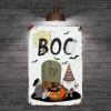 Halloween Gnomes Metal Sign Pumpkin Scary Spooky Ghost Cemetery Metal Sign Halloween Boo Wall Decorations for Living Room Retro Rustic Kitchen Wall Art Indoor & Outdoor Decor 12x8 inch view 2