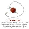 Aleafa Armlet Presents Carnelain Dowser Golden Quartz Pendulum Crystal Dowser Crystal Pendulum Stone Dowser Stone Pendulum for Reiki Dowser Crystal Pendulum (Color #Aport-0331 view 3