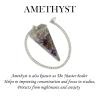 Aleafa Armlet Presents Amethyst Dowser Orgone Dowser Pendulum Crystal Dowser Crystal Pendulum Stone Dowser Stone Pendulum for Reiki Dowser Crystal Pendulum (Color Purple) #Aport-0335 view 4