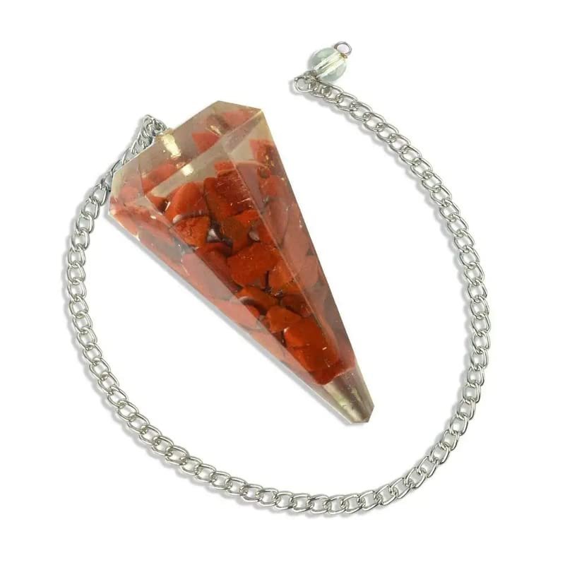 Aleafa Armlet Presents Red Jasper Dowser Orgone Dowser Pendulum Crystal Dowser Crystal Pendulum Stone Dowser Stone Pendulum for Reiki Dowser Crystal Pendulum (Color Red) #Aport-0324