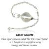 Aleafa Armlet Presents Clear Crystal Quartz Ball Chain Pendulum, Dowser (16 X 10 X 5 Cm) #Aport-0343 view 2