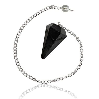 Aleafa Armlet Presents Black Tourmaline Dowser 6 Faceted Dowser - Pendulum Crystal Pendulum, for Reiki Stone #Aport-0332