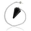 Aleafa Armlet Presents Black Tourmaline Dowser 6 Faceted Dowser - Pendulum Crystal Pendulum, for Reiki Stone #Aport-0332 view 1