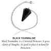 Aleafa Armlet Presents Black Tourmaline Dowser 6 Faceted Dowser - Pendulum Crystal Pendulum, for Reiki Stone #Aport-0332 view 4
