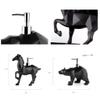 NOBRIM Bthrooms Accessories Bathroom Accessories Set 3pcs Resin Pony Shape Wash Set Soap Dispenser Tumbler and Tray 3-Pieces Bathroom Accessories Sets Bathroom Soap Dispenser view 2