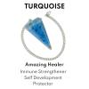 Aleafa Armlet Presents Turquoise Dowser Orgone Dowser Pendulum Crystal Dowser Crystal Pendulum Stone Dowser Stone Pendulum for Reiki Dowser Crystal Pendulum (Color Sky #Aport-0326 view 4