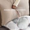 Cotton and Linen Headboard Cushion Wall Pillow Reading Pillow Large Bed Rest Bolster Wedge Day Bed Cushion with Two Removable Headrests,A,with headboard Full 47.2" view 4