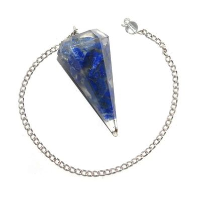 Aleafa Armlet Presents Lapis Lazuli Orgone 9 Faceted Dowser Pendulum (Multicolour) #Aport-0341