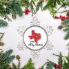 Christmas Snowflake Ornament Merry Christmas Texas State Decorative Metal Snowflake Ornament Custom Pewter Snowflake Keepsake for Winter Holiday Party Decoration view 4