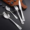 Silverware Set 24 Piece Cutlery Set for 6 With Delicate Pattern Stainless Steel Durable Wedding Restaurant Home Kitchen Flatware Utensils Sets Include Teaspoons Knifes Forks and Spoons view 3