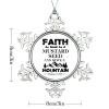 3in Christmas Ornament Snowflake Keepsake Life Positive Quote Faith As Small As a Mustard Seed Can Move a Mountain Bible Verse Metal Souvenir Xmas Tree Hang Pendant Winter Exchange Gift Party Decor view 3