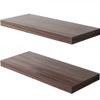 JPND Floating Shelf, Set of 2 Wall Shelf, 24 in W x 12.75 in D x 2 in H Wooden Floating Wall Shelf with Invisible Brackets for Living Room/Bedroom/Bathroom/Kitchen Storage and Decor, Walnut view 1