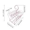 BOOMLATU Love Shape 6 Place Metal Plate Stand Plate Holder Dish Rack with Removable Handle,Pink view 2