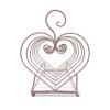 BOOMLATU Love Shape 6 Place Metal Plate Stand Plate Holder Dish Rack with Removable Handle,Pink view 3