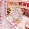 BOOMLATU Love Shape 6 Place Metal Plate Stand Plate Holder Dish Rack with Removable Handle,Pink view 4