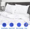 800 Thread Count Pinch Pleated Duvet Cover 100% Egyptian Cotton Linen 1 Piece Bedding Set, Breathable Durable Soft Luxury Pintuck Duvet Cover Set with Zipper Closure & Corner Ties (White, Twin) view 3