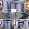 Blue Bed Canopy Mosquito Net for Single Double Bed, Girl Princess Room Romantic Bedroom Decoration 4 Corner Post Bed Curtains (Size : 180X220X200CM) view 4