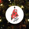 Christmas Ornament Merry Christmas Maine State Keepsake Ceramic Ornament Maine State Personalized Christmas Ornaments 3 Inch Keepsake for Friends,Family view 1