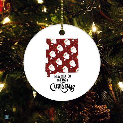 Christmas Ceramic Ornament New Mexico Home Christmas Ornament Keepsake Merry Christmas New Mexico State Ornament Holiday Ornament for Home Christmas Tree Decor