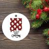 Christmas Ceramic Ornament New Mexico Home Christmas Ornament Keepsake Merry Christmas New Mexico State Ornament Holiday Ornament for Home Christmas Tree Decor view 2