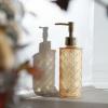 EKAYG Soap Dispenser Glass Shampoo Pump Dispenser Bathroom Shower Gel Conditioner Bottles Holder Body Wash Liquid Soap Container view 3