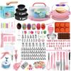 Gawren-H&E 678pcs Cake Decorating Kit,Cake Baking Suppplies with Decorating Tools,Cake Carrier,Springform Pans,Piping Bags and Tips Set,Turntable,Cake Decorating Supplies for Beginners/Professional view 1