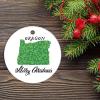 Christmas Ceramic Ornament Merry Christmas Oregon State Ceramic Elegant Christmas Hanging Ornaments Oregon Home Keepsake Funny Christmas Hanging Tree Decor Ornament view 2