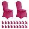 LZY 20pcs Spandex Chair Cover Stretch Slipcovers for Wedding Party, Dining Banquet Chair Decoration Covers (Fuchsia, 20) view 1