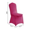LZY 20pcs Spandex Chair Cover Stretch Slipcovers for Wedding Party, Dining Banquet Chair Decoration Covers (Fuchsia, 20) view 2