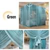 Double-Layer Luxury Bed Canopy Mosquito Netting, Dustproof Light-Blocking Windproof and Cold-Proof Four-Season Bed Curtain, with Bracket (Color : Green, Size : 200X220X200CM) view 2