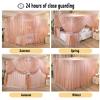 Double-Layer Luxury Bed Canopy Mosquito Netting, Dustproof Light-Blocking Windproof and Cold-Proof Four-Season Bed Curtain, with Bracket (Color : Green, Size : 200X220X200CM) view 3