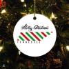 Christmas Ceramic Ornament Tennessee Christmas Keepsake Ceramic Ornament Merry Christmas Tennessee State Ornament for Boys Girls Round Ceramic Christmas Decoration view 1