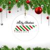 Christmas Ceramic Ornament Tennessee Christmas Keepsake Ceramic Ornament Merry Christmas Tennessee State Ornament for Boys Girls Round Ceramic Christmas Decoration view 3