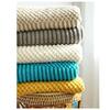 Blanket Queen Size Knitted Blanket with Tassels, Soft Lightweight Cozy Textured Blankets Travel Pillows (Color : Khaki, Size : 130x220cm) view 3