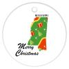 Christmas Ceramic Ornament Mississippi Home Customized Round Ceramic Ornament Merry Christmas Mississippi State Ornament Personalized Christmas Ornaments view 4