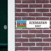 Madcolitote Azerbaijan Street Signs Customized Azerbaijan Flag Metal Sign Azerbaijan Capital Country City Souvenir Metal Tin Sign Rustic Home Decoration Gift for Foreign Friend, Neighbor 3x12in view 3