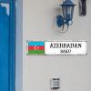 Madcolitote Azerbaijan Street Signs Customized Azerbaijan Flag Metal Sign Azerbaijan Capital Country City Souvenir Metal Tin Sign Rustic Home Decoration Gift for Foreign Friend, Neighbor 3x12in view 4